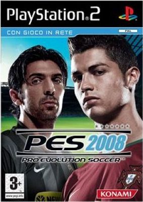 Immagine della copertina del gioco Pro Evolution Soccer 2008 per PlayStation 2