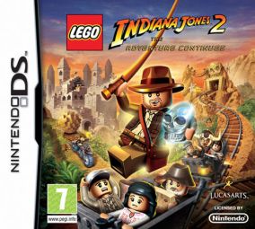 Immagine della copertina del gioco LEGO Indiana Jones 2: L'avventura continua per Nintendo DS