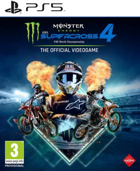 Immagine della copertina del gioco Monster Energy Supercross - The Official Videogame 4 per PlayStation 5