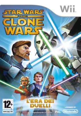 Immagine della copertina del gioco Star Wars: The Clone Wars - L'Era dei Duelli per Nintendo Wii