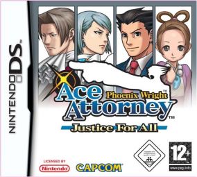 Copertina del gioco Phoenix Wright: Ace Attorney - Justice For All per Nintendo DS