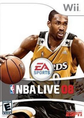 Immagine della copertina del gioco NBA Live 08 per Nintendo Wii