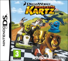 Immagine della copertina del gioco DreamWorks Superstar Kartz per Nintendo DS