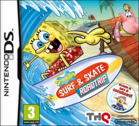 Immagine della copertina del gioco SpongeBob: Surf & Skate Roadtrip per Nintendo DS