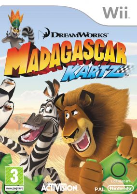 Copertina del gioco Madagascar Kartz per Nintendo Wii