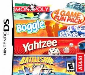 Immagine della copertina del gioco 4 Game Fun Pack: Monopoly + Boggle + Yahtzee + Battleship per Nintendo DS