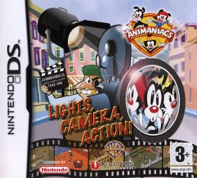 Immagine della copertina del gioco Animaniacs: Lights, Camera, Action! per Nintendo DS