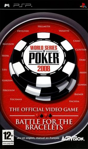 Immagine della copertina del gioco World Series of Poker 2008: Battle For The Bracelets per PlayStation PSP
