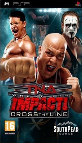 Immagine della copertina del gioco TNA iMPACT!: Cross the Line per PlayStation PSP