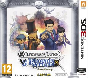 Copertina del gioco Il professor Layton vs. Phoenix Wright: Ace Attorney per Nintendo 3DS