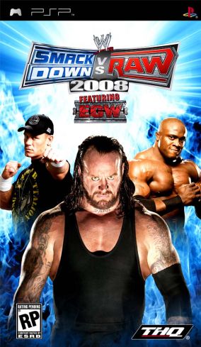 Immagine della copertina del gioco WWE Smackdown vs. RAW 2008 per PlayStation PSP