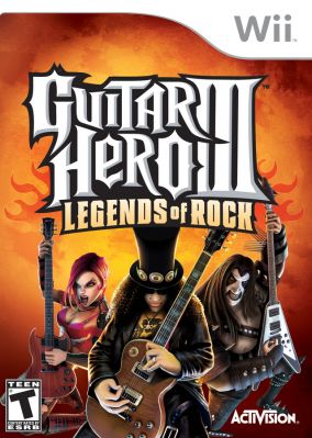 Immagine della copertina del gioco Guitar Hero III: Legends Of Rock per Nintendo Wii