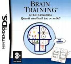 Copertina del gioco Brain Training del Dr. Kawashima: Quanti Anni ha il tuo Cervello? per Nintendo DS