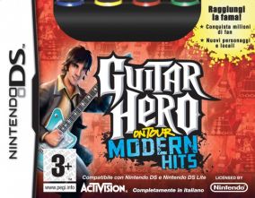 Immagine della copertina del gioco Guitar Hero On Tour Modern Hits per Nintendo DS