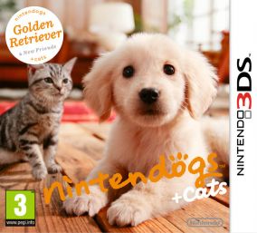 Immagine della copertina del gioco Nintendogs + Cats: Golden Retriever & New Friends per Nintendo 3DS