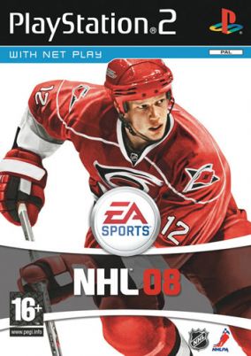 Immagine della copertina del gioco NHL 08 per PlayStation 2