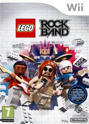 Immagine della copertina del gioco Lego Rock Band per Nintendo Wii