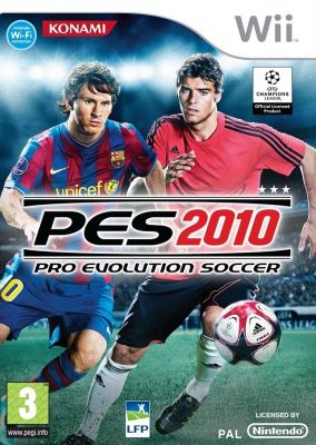 Immagine della copertina del gioco Pro Evolution Soccer 2010 per Nintendo Wii