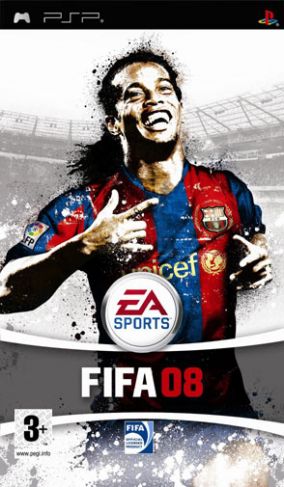 Immagine della copertina del gioco FIFA 08 per PlayStation PSP