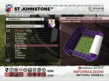 Immagine -2 del gioco Football Manager Campionato 2007 per PlayStation 2