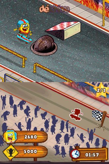 Immagine -4 del gioco SpongeBob: Surf & Skate Roadtrip per Nintendo DS