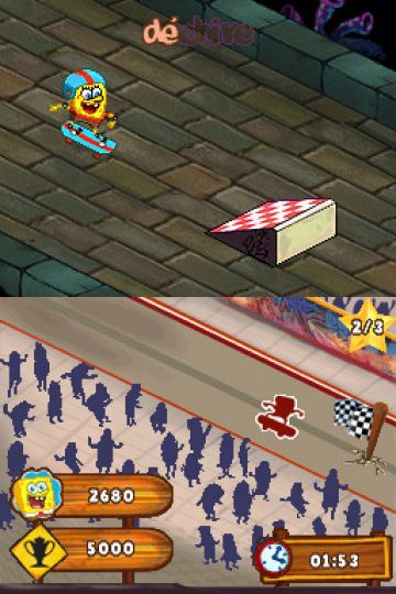 Immagine -2 del gioco SpongeBob: Surf & Skate Roadtrip per Nintendo DS