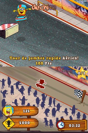 Immagine -2 del gioco SpongeBob: Surf & Skate Roadtrip per Nintendo DS